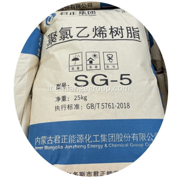Grado di sospensione Junzheng PVC Resina SG5